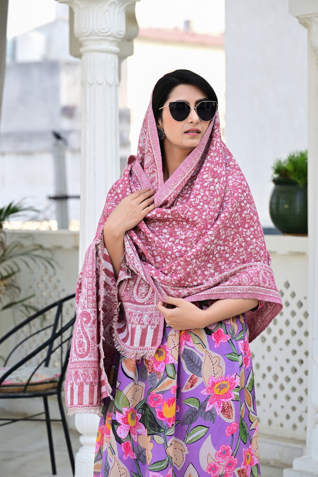 Wrap Yourself in Kashmiri Elegance with Rich Paisley & Floral Embroidery”