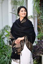 Fashionable Shawl with Bold Traditional Patterns & Handmade Appeal