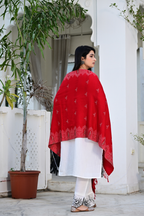 Luxury Red Floral Wrap – Elegant, Stylish & Perfect for Every Occasion