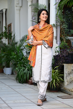 Mustard Ethnic Shawl with Fine Woven Craftsmanship