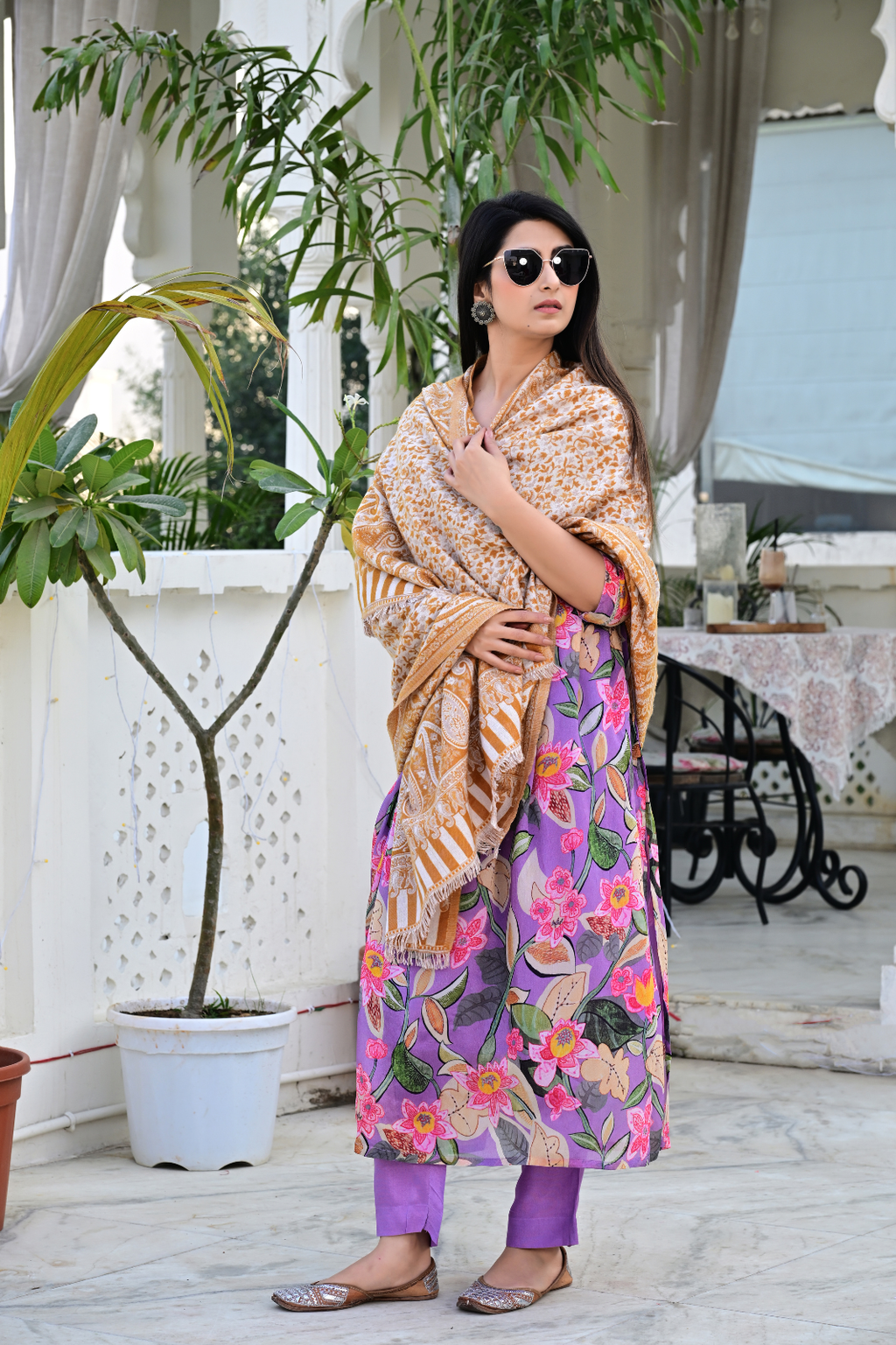 Celebrate Festive Elegance with Our Vibrant Traditional Woven Shawl