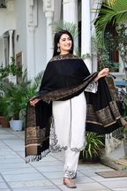Fashionable Shawl with Bold Traditional Patterns & Handmade Appeal