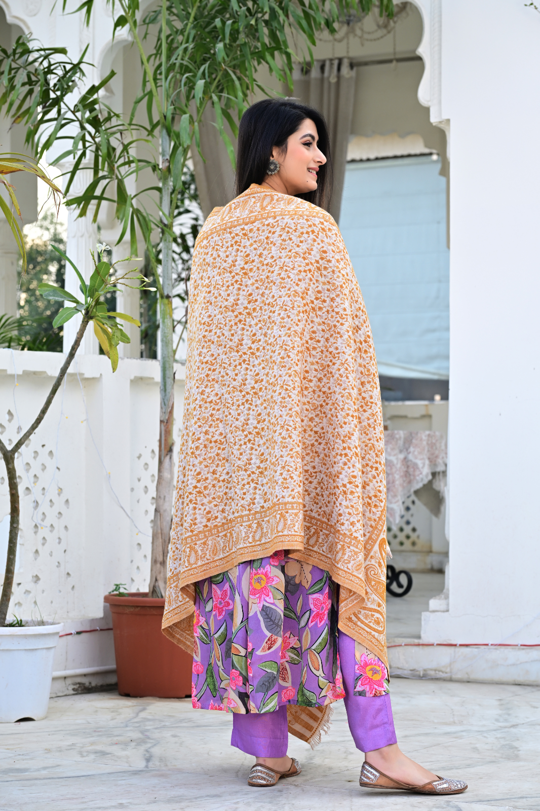 Celebrate Festive Elegance with Our Vibrant Traditional Woven Shawl