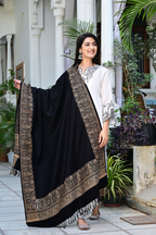 Fashionable Shawl with Bold Traditional Patterns & Handmade Appeal