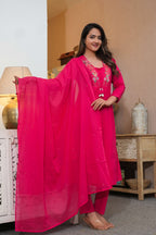 Elegant Pink Suit Set with Subtle Embroidery – Simple Yet Graceful Ethnic Look