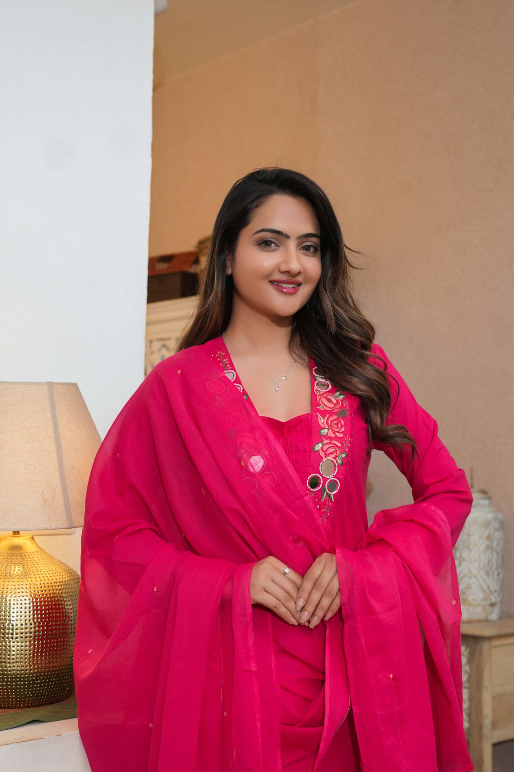 Elegant Pink Suit Set with Subtle Embroidery – Simple Yet Graceful Ethnic Look