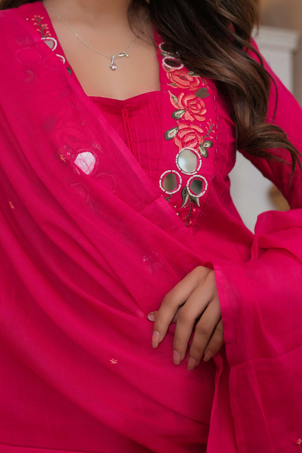 Elegant Pink Suit Set with Subtle Embroidery – Simple Yet Graceful Ethnic Look
