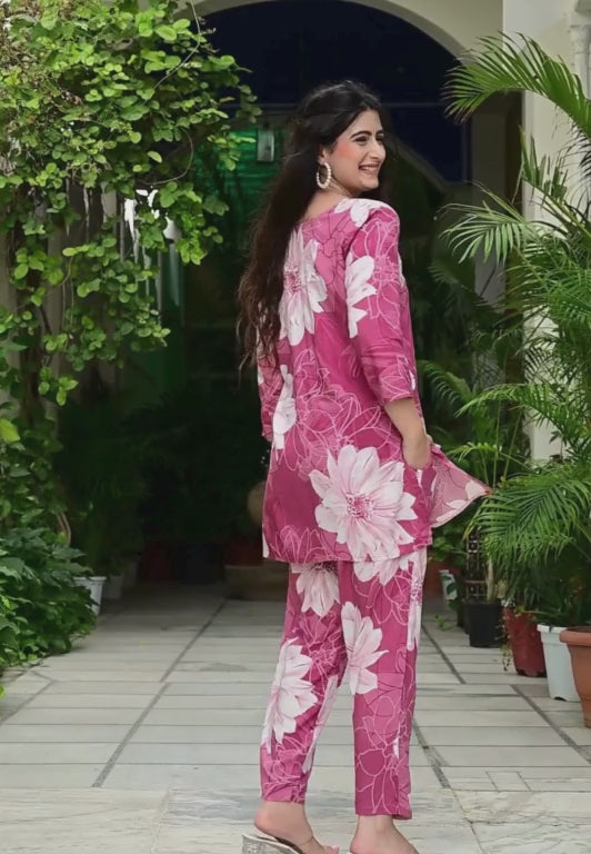Pink Floral Co-Ord Set